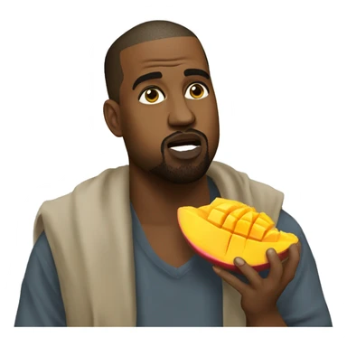 Kanye west eating mango sticker