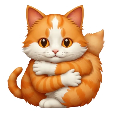cat hug sticker