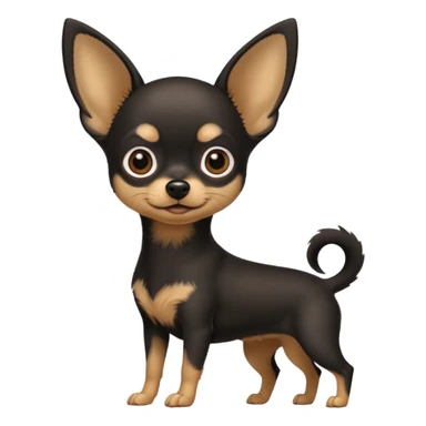 Small black chihuahua with pointy ears sticker
