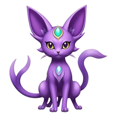 Shiny Exotic Espeon-Persian-Pokémon-Fakémon-hybrid-creature (full body) sticker
