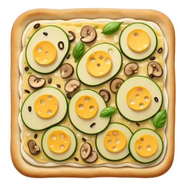 Mushroom zucchini flatbread sticker