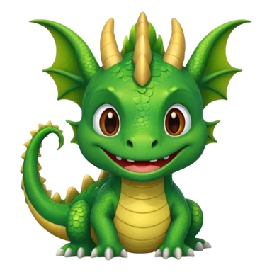 cute dragon emoticon style sticker