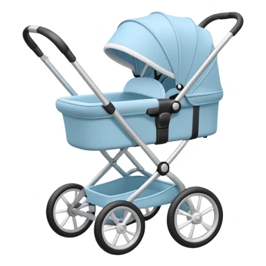 Pastel blue infant stroller  sticker