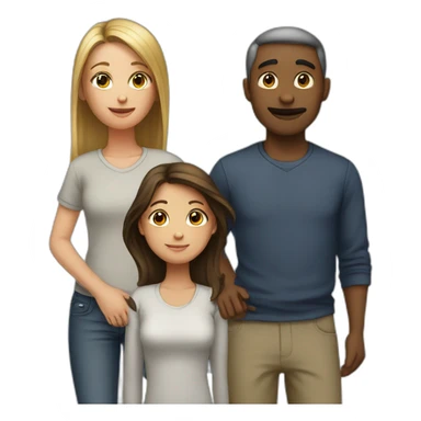 Two girls with parents and friends, but they do not appear. The friends do not return and the parents do not appear  sticker