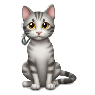 Cat at gas station ￼ sticker