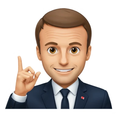 Emmanuel Macron qui fait un doigt d’honneur   sticker