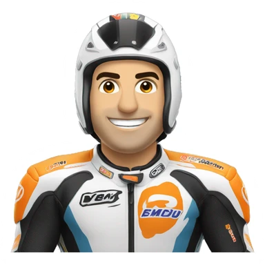 Toni bou qui fait de la moto sticker