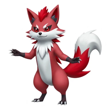 Zorua-Zoroark-Zangoose-Fakémon-hybrid-creature (full body)  sticker