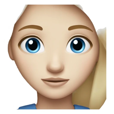 be brave blond hair white skin girl blue eyes sticker