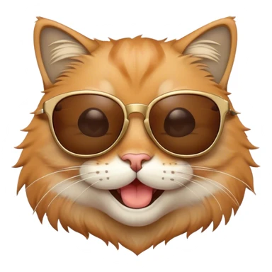 Cool cat smiling with sunglasses sticker