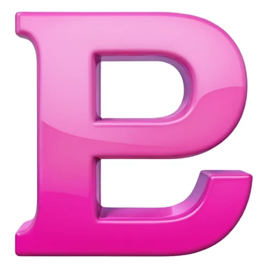 mix color pinks 3d letter p sticker