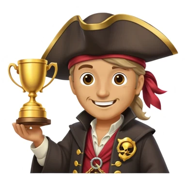 pirate wizard winning a trophy sticker