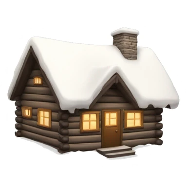 cabin with snow sticker