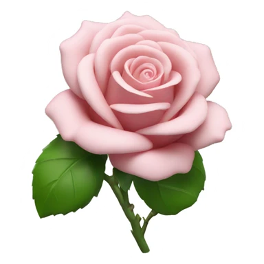 Blooming rose on green arm sticker