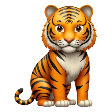 Tigre adulto feroz con la cara mas real no de caricatiraen la cima  sticker