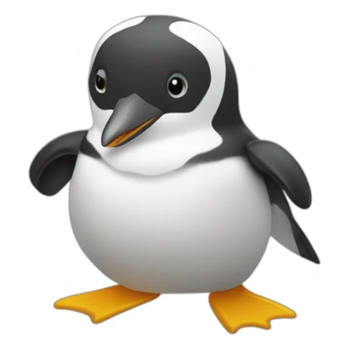 Pingouin sur chev sticker