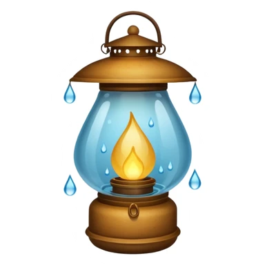 Water Lantern, more water drops inside lantern. sticker