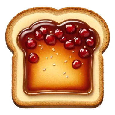 a slice of toast with jam sticker