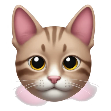 Gato moño rosa sticker