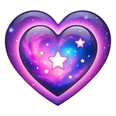 heart emoji galaxy stars sticker