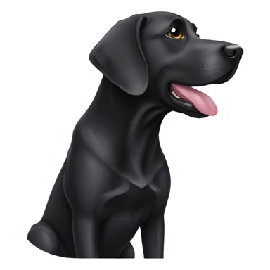 Black lab being cute  sticker