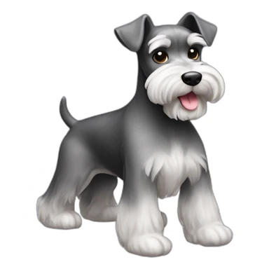 salt and pepper miniature schnauzer sticker