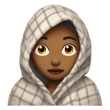 Girl covered with blanket sticker
