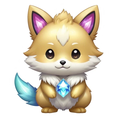  High quality detailed Cute Cool Kawaii stylish Pretty Chibi Fur-Sona Shiny Colorful Sparkly Fakemon Full Body sticker