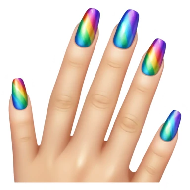 nail art rainbow sticker