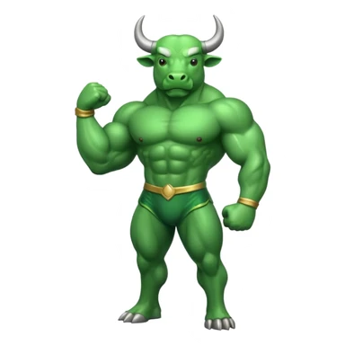Green bull sticker