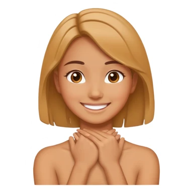 Girl with hands around neck  sticker