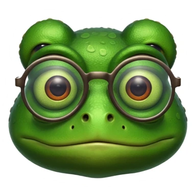 frog with eye glass sticker