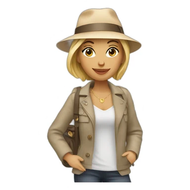 Travel girl in Paris sticker