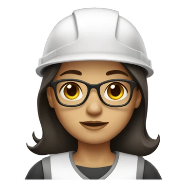 Architect girl with dark brown hair  sticker