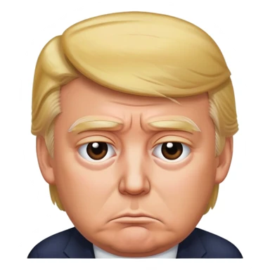 Trump with a sad expression sticker