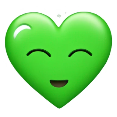 green heart with emojis sticker