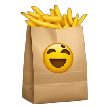Food in a paper bag sticker