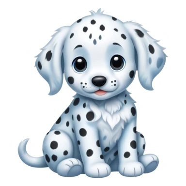 light blue baby Dalmatian sticker