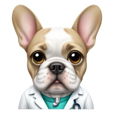 Doctor French bulldog  sticker