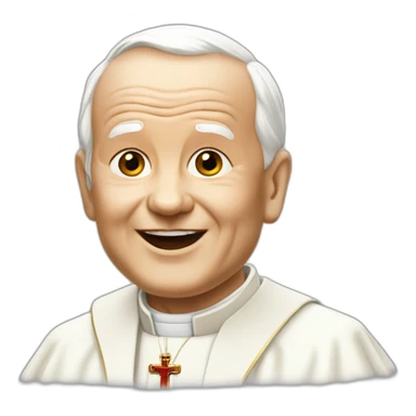 John Paul Ii with his tongue out sticker