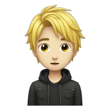 a brazilian-korean emo young man sticker