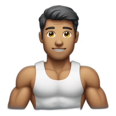 Muscular delivery man sticker