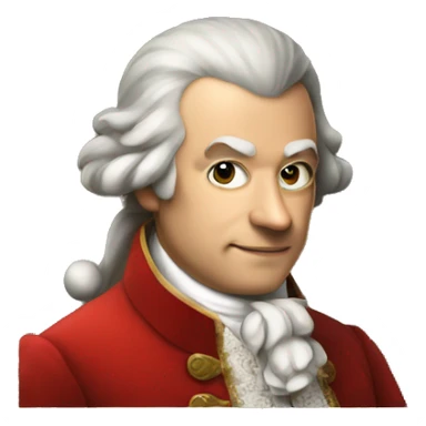 mozart as santa claus sticker