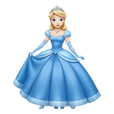 Princesa cinderella Disney com vestido grande e cheio sticker