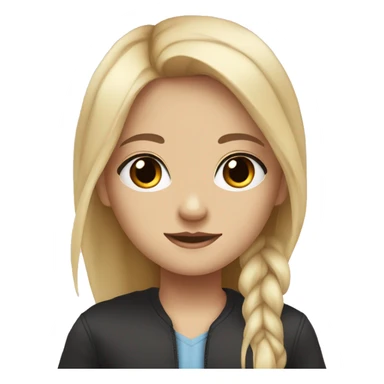 blonde girl blue eyes and black hair brown eyes boy cute love sticker