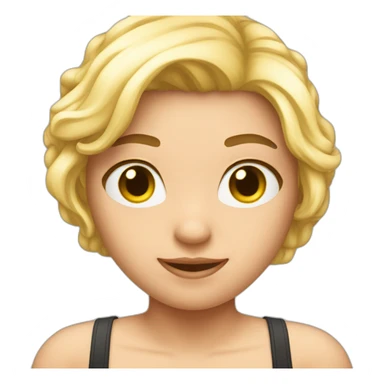 blond bras droit en l'air sticker