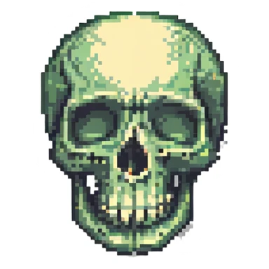 skull emoji, retro, minimal sticker