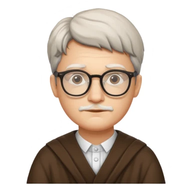 philosopher, wearing glasses sticker