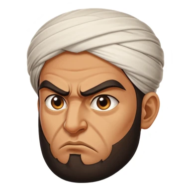 in profile, angry Iranian sticker