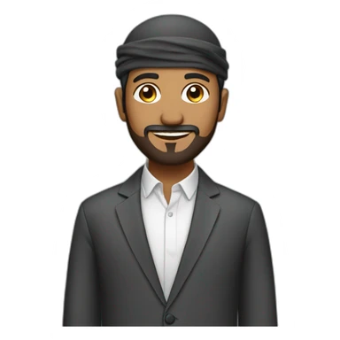 muslim business man sticker